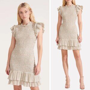 NWT Veronica Beard Cici Smocked Gingham Dress